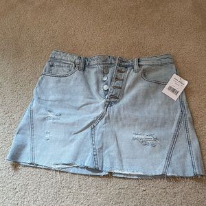New Free People mini jean skirt